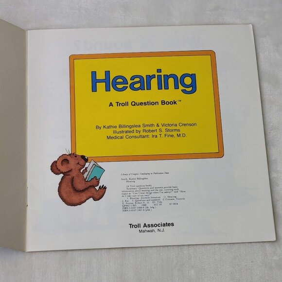 Hearing Kathie Billingslea Smith Victoria Crenson 1988 A Troll Question Book PB - Picture 3 of 7